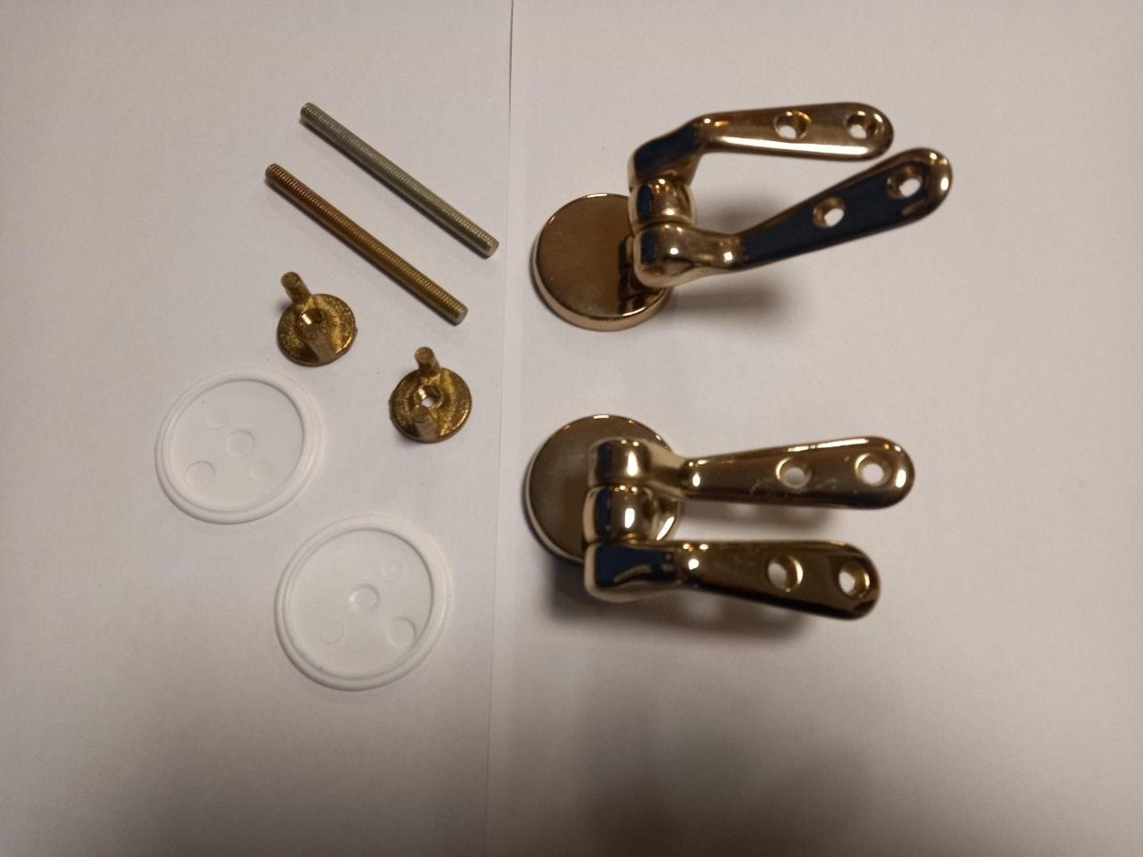 Toilet Seat Hinges. For Wood Toilet Seats. Bar Hinge.